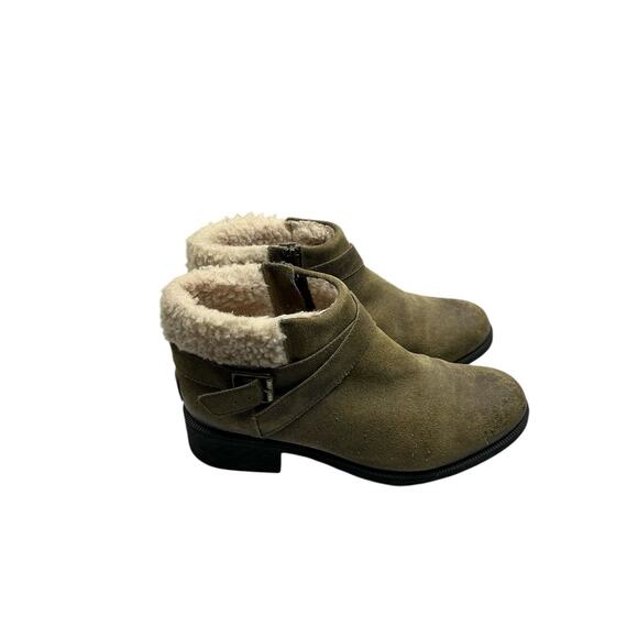 UGG Josefene Ankle Boots Strappy Distressed Suede Khaki Green 1130527 Size 9.5 - Picture 1 of 14